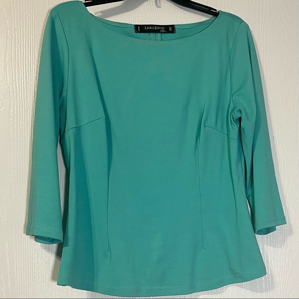 Laura Byrnes California Sabrina Top in Mint (L)